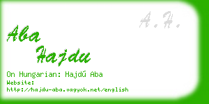 aba hajdu business card